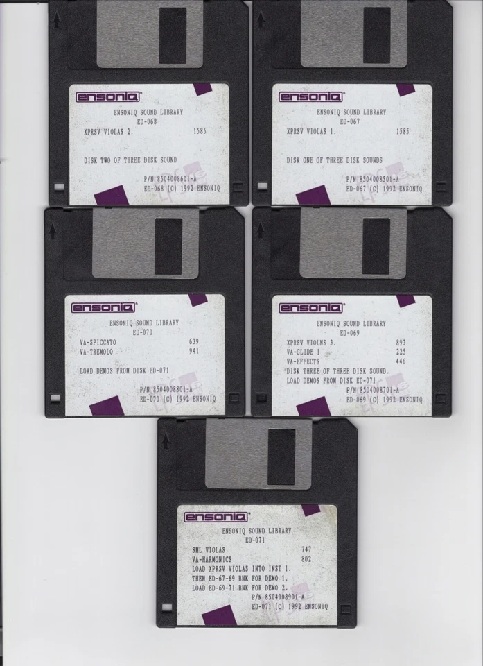 ENSONIQ EPS16+ SOUND LIBRARY SL-11 EPS / EPS16+ / ASR 10/88 (5) DISK SET - Bild 1 von 1