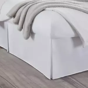 Weißer Bettrock Queen Size - 14 Zoll Tropfen gebürstet Mikrofaser Röcke Hotelqualität - Bild 1 von 12