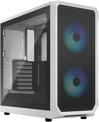 Fractal Design Focus 2 RGB White ATX mATX Mini ITX Clear Tinted Tempered Glass - Image 1 of 4