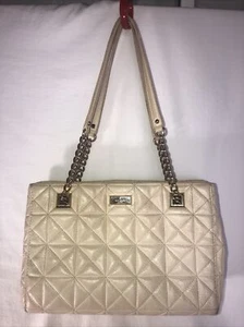 Kate Spade Phoebe Sedgewick Place Quilted Cream Color Leather Shoulder Bag Purse - Picture 1 of 19