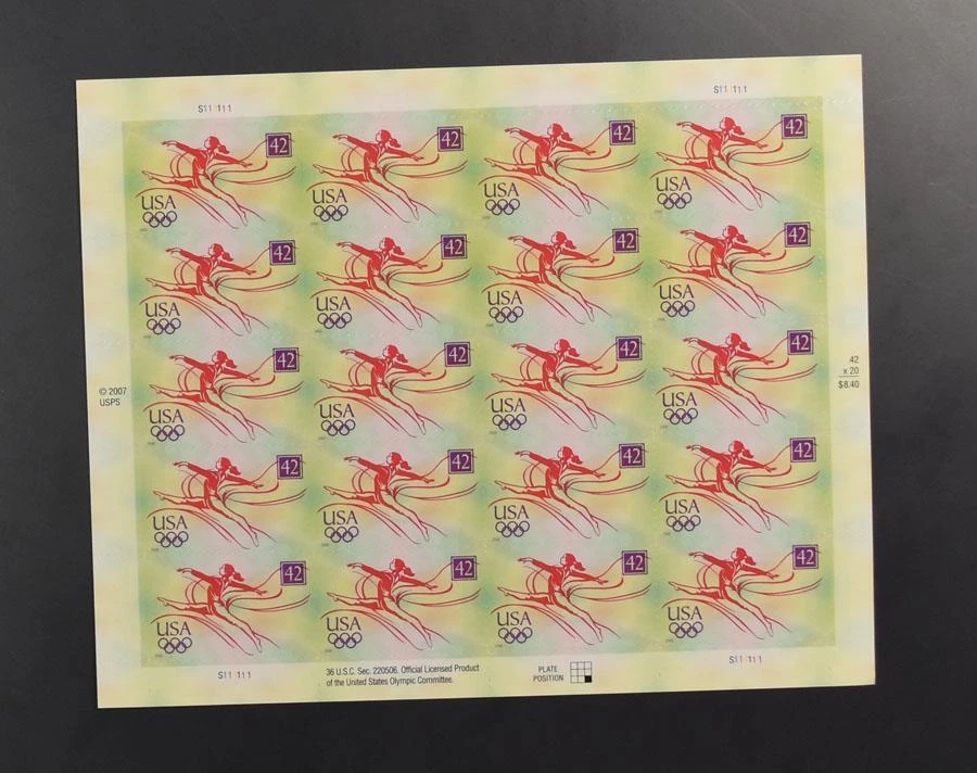 US SCOTT 4334 PANE OF 20 OLYMPIC GYMNASTICS STAMPS 42 CENT FACE MNH - Image 1 of 1