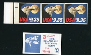 BK140 B1909a Eagle & Moon Complete Booklet of 3 $9.35 Express Mail Stamps MNH - Picture 1 of 4