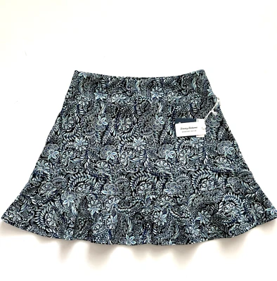 TOMMY BAHAMA NAVY & SAGE GREEN PAISLEY Size XS Golf Tennis Ruffle Hem Skort -NWT - Image 1 of 4