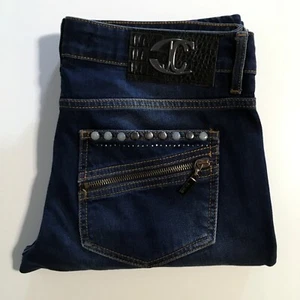 JUST CAVALLI Womens Jeans Embellished Made in Turkey W34 L34.5 - Picture 1 of 11