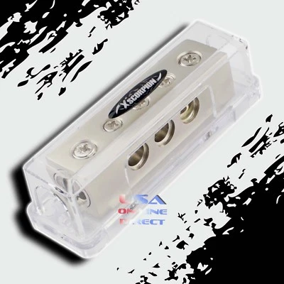 Platinum Ground Distribution Block Two 0/2 Gauge Wire 12v Inputs Three 4ga out - Image 1 of 3