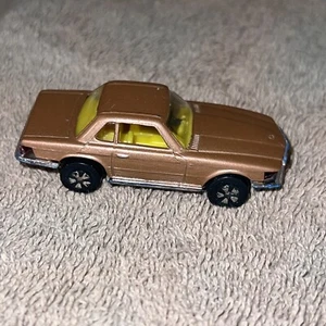 HTF Vintage Playart Mercedes Benz 350SL Brown Toy Car Retro Coupe Old 1:64 - Picture 1 of 6