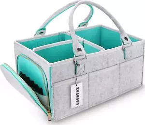 Baby Diaper Caddy Organizer For Boy Or Girl Large Nursery Storage Bin Basket Bag - Picture 1 of 6