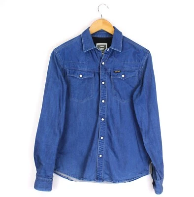 G-STAR TAILOR SHIRT L/S Men's Denim Shirt Size S Regular Fit Blue Cotton ma6863 - Image 1 of 4