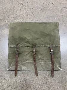 Vintage DULUTH PACK MONARCH BRAND no.3 Canoe Bag Backpack Green Canvas & Leather - Picture 1 of 7