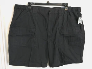 Croft & Barrow Mens Shorts 48 Navy Blue Cargo Relaxed Fit Side-Elastic Pockets - Picture 1 of 6