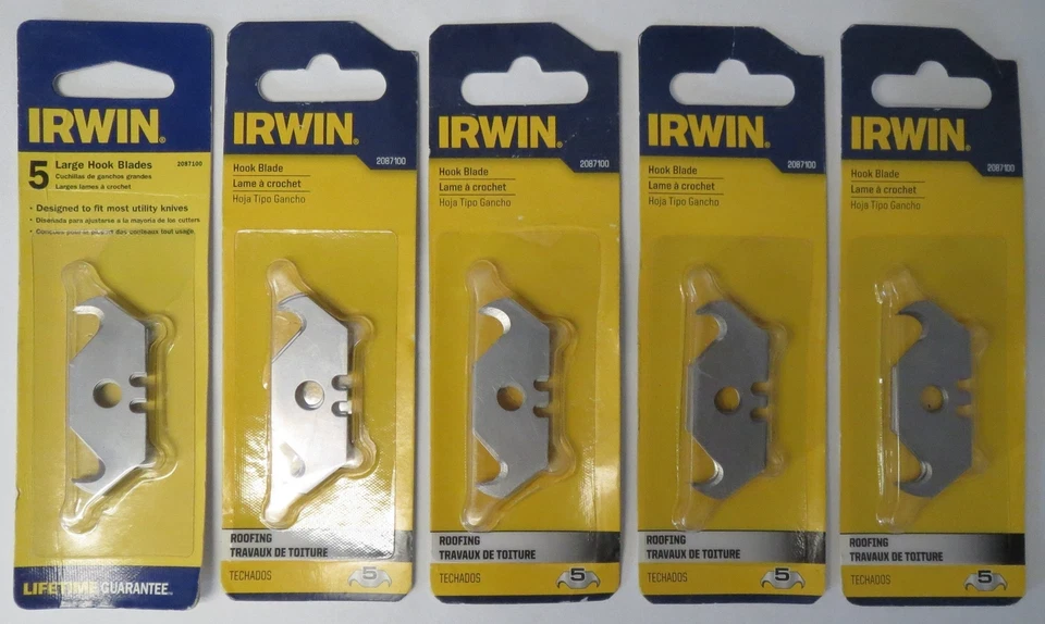 Hojas de gancho de carbono para techo Irwin 2087100 (5 paquetes de 5 hojas) Foto 1 de 1