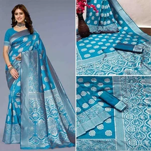 Saree Blouse Indian Bollywood Party Wear Wedding Designer Sari Women Pakistani