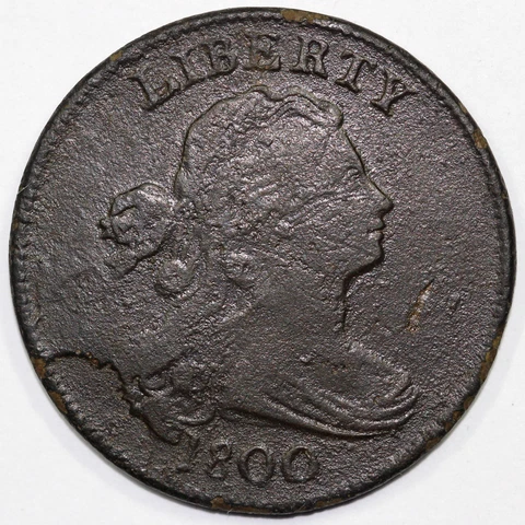 1800 1c S-202 Draped Bust Large Cent Cover