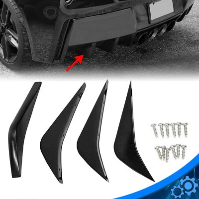 For Chevrolet Corvette C7 2014-2019 Rear Bumper Air Diffuser Fin Body Kit - Image 1 of 4