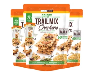 3 x Tropical Fields Crispy Baked Trail Mix Crackers 232g - Picture 1 of 3