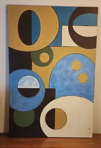 Howard Scott ORIGINAL Contemporary Abstract Painting on Canvas 60X40" w/COA 2005 - Picture 1 of 4