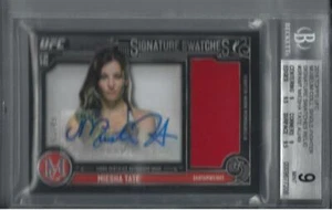 Topps UFC 2016 Museum Coll. SIGNO. SWATCH RELIQUIA MIESHA TATE 43/49 BGS COMO NUEVO 9 - Imagen 1 de 3
