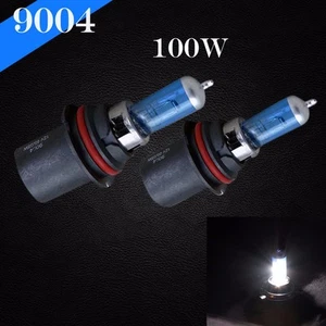9004-HB1 White 5000K 100w Xenon Halogen Headlight 2x Light Bulb High Low Beam - Picture 1 of 10