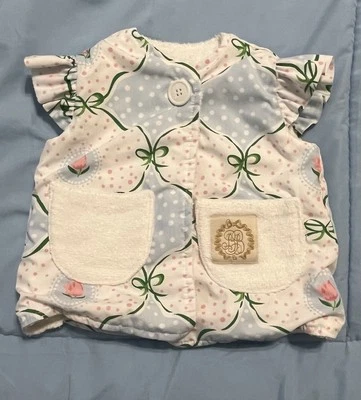 Capa de natação Beaufort Bonnet Company tecido felpudo branco reversível 0-6 meses - Imagem 1 de 4