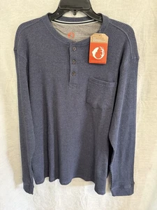 The American Outdoorsman Hombre Nuevo con Etiquetas Azul Índigo Térmico Henley Talla XL - Imagen 1 de 6