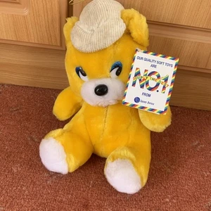 Vintage Ison Bros Newcastle - teddybear with cap Soft Toy Plush 20cm (NEW) - Picture 1 of 1