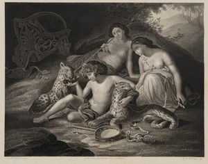 PAYNE (*1812) nach KLOEBER (*1793), Bacchus und seine Panther, Sst. Biedermeier - Bild 1 von 5