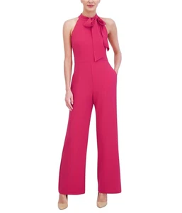 Vince Camuto Womens Halter Wide Leg Jumpsuit, Pink, 6 - Picture 1 of 1
