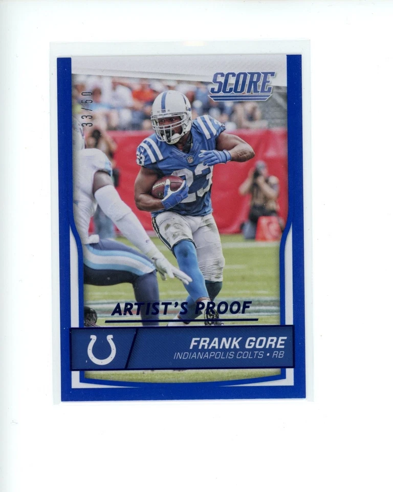 2016 Panini Score Jumbo Artist's Proof Blue #139 Frank Gore #d 33/50 - Image 1 of 1