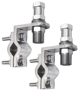 2 Lot Procomm JBC362H CB Slim Line Double Groove Antenna Mirror Mount w/ SO239 - Picture 1 of 2