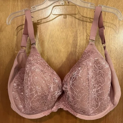 Elomi Brianna Underwire Lightly Lined Full Figure Bra El8081ASE Rose Size 38L - Image 1 of 4