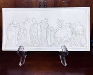Antique Bing & Grondahl Plate Porcelain Biscuit "The ages of Love" Roman Times - Picture 1 of 10