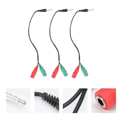  Cable divisor amplificadores de auriculares de 3 piezas para auriculares auriculares auriculares de audio - Imagen 1 de 4