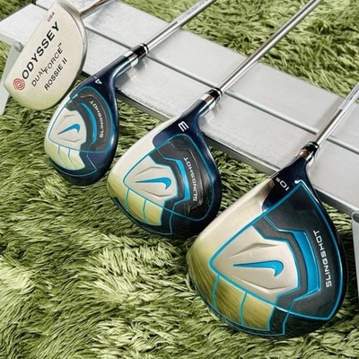 NIKE SLINGSHOT 11-Piece Set Men's Golf Right 1W.3W.4UT.5-9.P.S.Pt FLEX FREE - Image 1 of 4