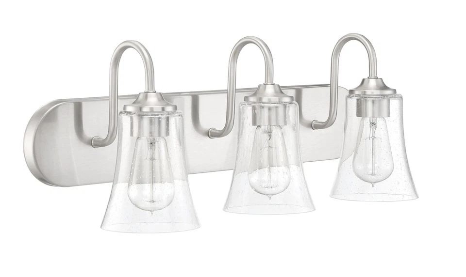 Craftmade 50403-bnk Gwyneth Bathroom Vanity Light Brushed Polished Nickel