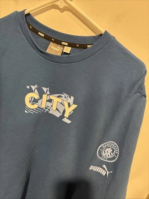 PUMA - Manchester City - Suéter Cuello Redondo - Para Hombre Talla XL Azul Nunca Usado Nuevo Sin Etiquetas Foto 1 de 4