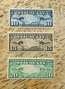 Briefmarken USA # C7-9 Luftpost erstaunlich postfrisch - Bild 1 von 2