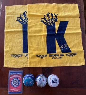 Seattle Mariners King Felix Hernandez K Towel  Opening Day 2015,2014,2017 Bundle - Image 1 of 4