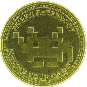 PINTS & PIXELS Video Arcade Token Space Invaders Cheers Themed Pint's and Pixel - Bild 1 von 2