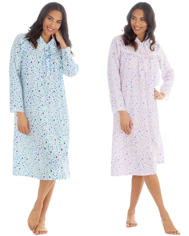 COUNTESS CHRISTIE Camicia da notte donna manica lunga tessuto popeline