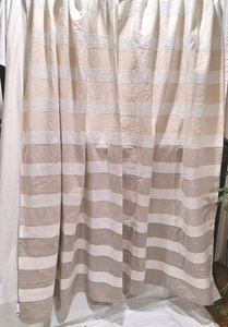 DKNY Highline Ombre 100% Cotton Shower Curtain 72” X  72” Horizontal Stripes  - Picture 1 of 15
