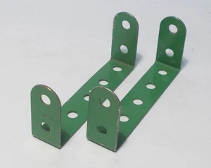 2 x Meccano Original 5x2 hole Double Angle Strip - light green  - part 46 - Picture 1 of 1