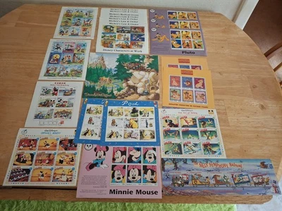 Vintage Disney Stamp Sheets, Goofy, Minnie, Lion King, Pooh, BEST DEAL ON EBAY! - Imagem 1 de 4