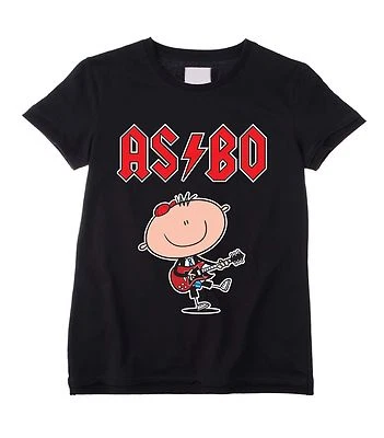 TRIBAL T-SHIRTS ASBO KIDS UNISEX T-SHIRT - ACDC Angus Young Rocker Guitar Childrens AC/DC