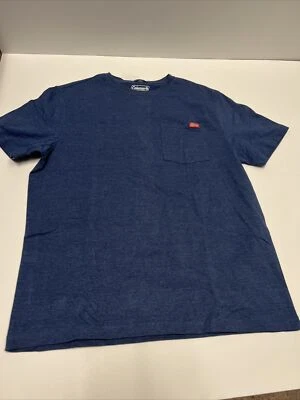 Camiseta Coleman Para Hombres Talla M Azul Bolsillo Camiseta Manga Corta Trabajo Utilidad Informal Foto 1 de 4