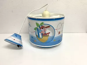 Deckenlampe, Hängeleuchte, Kinderzimmer, Pirat, blau weiß - Bild 1 von 10