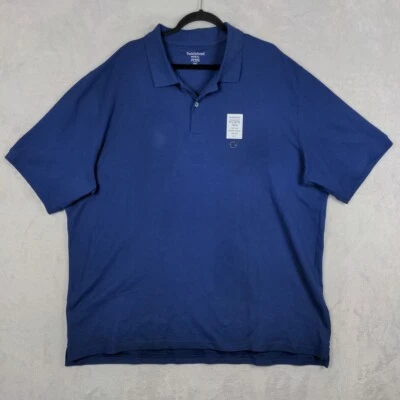 NWT Saddlebred Polo Shirt Men ~ 3XLT ~ Blue Short Sleeve Preppy Easy Care Casual - Image 1 of 4
