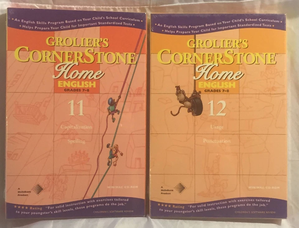 Grollier's Cornerstone Home English Grades 7 8 Volume 11 and 12 Spelling Usage - Image 1 of 1