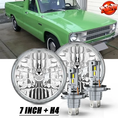 Par de faróis de LED redondos aprovados pelo ponto Hi Lo 7 polegadas para Ford Courier 1979-1982 - Imagem 1 de 4