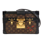 LOUIS VUITTON LV GHW Petite Malle Shoulder Bag M44199 Monogram Brown/Black
