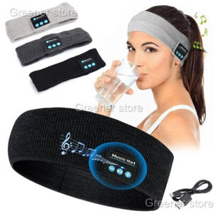 Stéréo Casque Sans fil Bluetooth Bandeau Sommeil Sport Headphone Écouteurs Bande - Picture 1 of 19